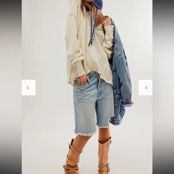 NWOT Free People - We the Free Taylor Henley Small - Picture 1 of 10